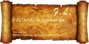 Fábián Leonarda névjegykártya